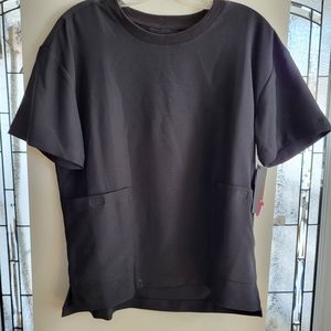 Scrubletics Black Crew Neck Scrub Top